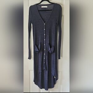 Elegant Navy Long Sleeve Dress